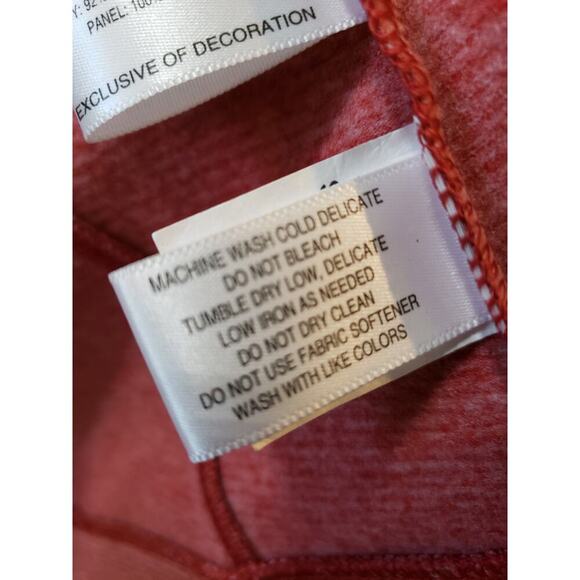 Cutter & Buck Jacket Red Women's Size Medium Melange Stripe Large Long Sleeves - Picture 5 of 12